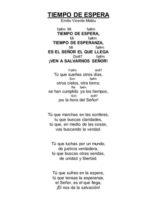 Cantoral de adviento con acordes .