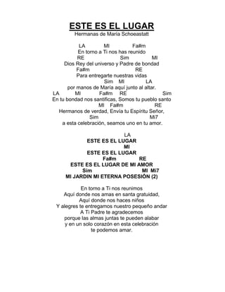 Cantoral de entrada con acordes 2016