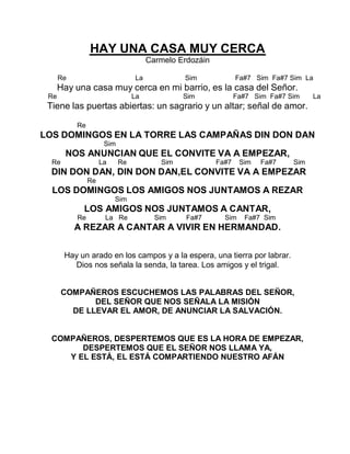 Cantoral de entrada con acordes 2016