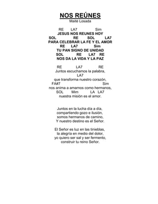 Cantoral de entrada con acordes 2016