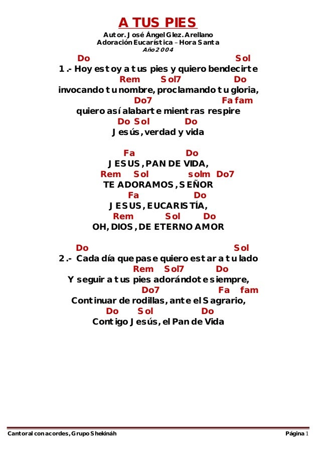 Cantoral del Grupo Shekináh - con acordes