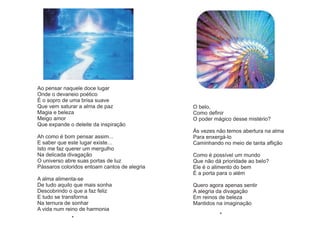 Cantos de Amor ao Belo