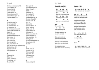 Continuas a carregar a cruz 106
Coração de Jesus 99
Cordeiro 366-368
Cremos em vós 87
Cristãos, alegria 309
Cristo está connosco 339
Cristo Senhor, és o guia 134
Cristo, Rei da glória 112
D
Dá-me uma razão 143
Dá-nos tua paz 365
De mi vida eres el sol 208
De noite iremos 162
De una historia entre dos 276
Deixa a luz do Céu entrar 120
Déjate 103
Desce, ó Mãe 205
Desde toda a eternidade 239
Deus de Amor 63
Deus de beleza 16
Deus é amor 154
Deus está aqui 166
Deus precisa de mim 64
Deus, não sou mais que um homem 164
Dilexit ecclesiam 269
Disposto a tudo 114
Dona nobis pacem 363
E
É impossível 30
É Natal 312
É Natal, é Natal 313
É o meu corpo 125
É o Senhor 115
É teu o pão 350
Ecce fiat magnificat 220
Edificar a Igreja 71
Effathá 3
Ego paulus 274
Eis a tua Mãe 277
Eis que na dor 44
El que muere por mi 104
Ele amou a Maria 270
Em nome do Pai 18
En ti 130
Entrega 116
Envia-nos, Rainha 292
Escuta, Senhor 48
Espírito Santo 194
Espíritu de Dios 195
Esta aliança 33
Esta é a nossa oferta 348
Esta luz pequenina 42
Estás dentro de mí 155
Estrela polar 32
Eu desejei ardentemente 128
Eu quero amar 193
Eu sei 29
F
Familia patris 273
Fica entre nós 62
Fiel à missão 288
Fogo divino 190
Fonte de paz 294
Frente a ti 139
G
Getsémani hoje 83
C ÍNDICE
Comei do pão | 141
Sol Do Lam Re
Comei do pão, bebei do vinho,
Sim Mim Re
quem vem a mim não terá fome.
Sol Re Mim Sim
Comei do pão, bebei do vinho,
Do Re Sol
quem vem a mim não terá sede.
Mim Sim
Eu sou o pão da vida,
Do Lam Re
o pão que desceu do céu.
Se alguém comer deste pão
viverá p’rá eternidade.
O pão que desceu do céu
é para dar a vida ao mundo.
Quem vem a mim não terá fome,
quem crê em mim não terá sede.
Em verdade Eu vos digo:
Quem crê em mim tem a vida eterna.
Nasceu | 142
Do Fa Do Fa Do Sol Do
Nas - ceu, nasceu, nas - ceu, nasceu!
Mim Fa Do Sol
Deus pediu-te e não disseste não.
Disseste sim, pois era tua missão.
Gravaste-o em teu coração,
com letras de sangue e fogo.
Nessa noite, lhe deste a mão.
Pequenino, frágil e já amado,
teu filho como um de nós,
pelos pastores foi adorado.
Do Fa Do Sol Do
Jesus nasceu e voltará a nascer,
Sol Do
no coração de todos.
La7
Nasceu...
Re Sol Re Sol Re La Re
Nas - ceu, nas - ceu, nas - ceu, nasceu!
141 JESUS
 