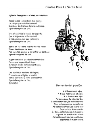 Cantos para la santa 