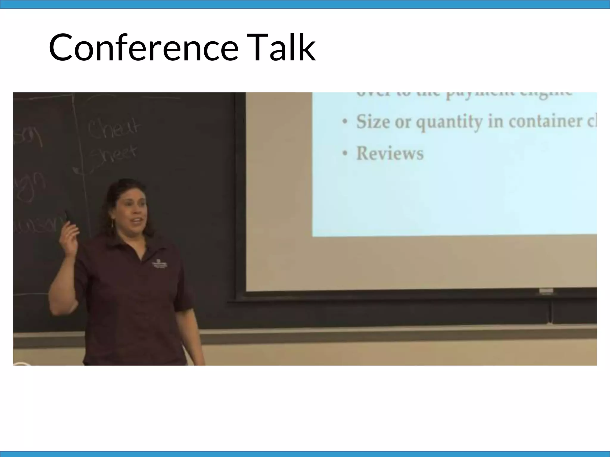 Conference Talk
 