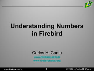 www.firebase.com.br 1 © 2014 – Carlos H. Cantu 
Understanding Numbers in Firebird 
Carlos H. Cantuwww.firebase.com.br 
www.firebirdnews.org  