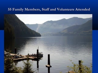 55 Family Members, Staff and Volunteers Attended
 