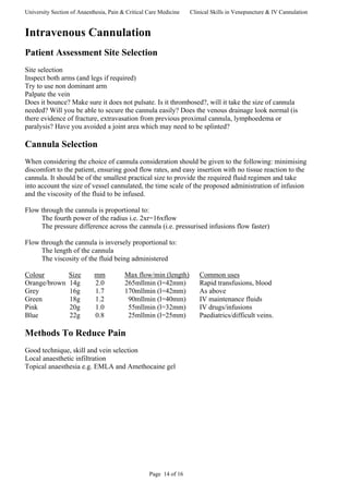Canulisation 1 | PDF