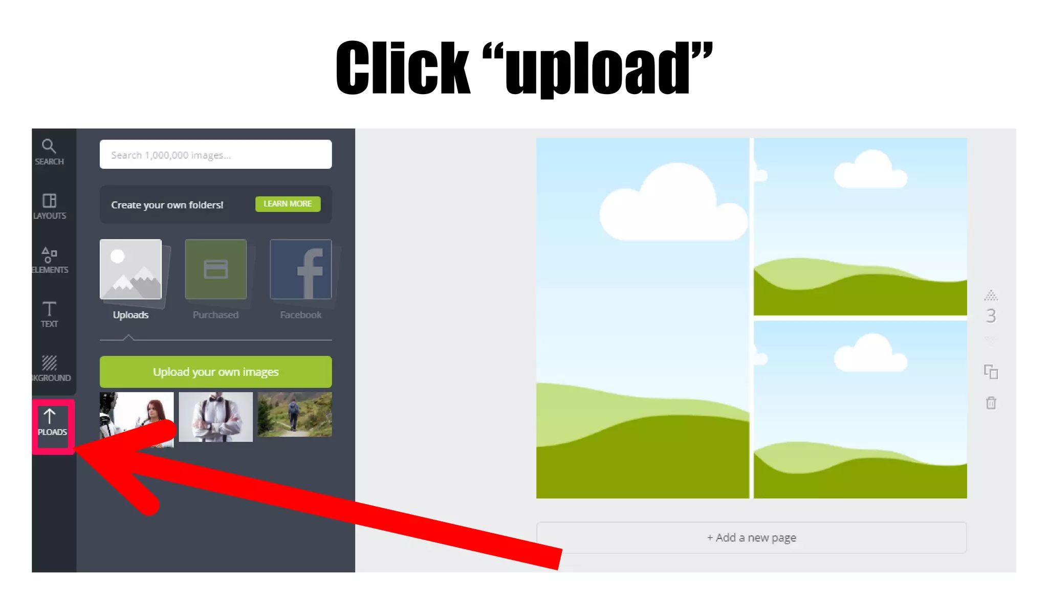 Click “upload”
 