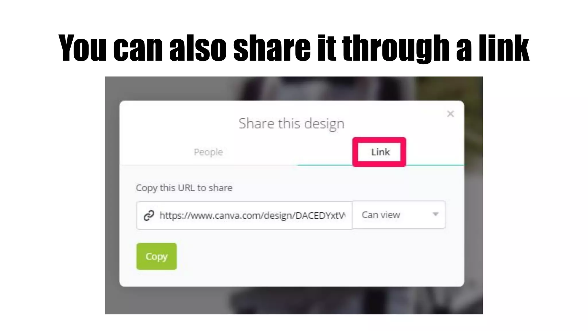 You can also share it through a link
 