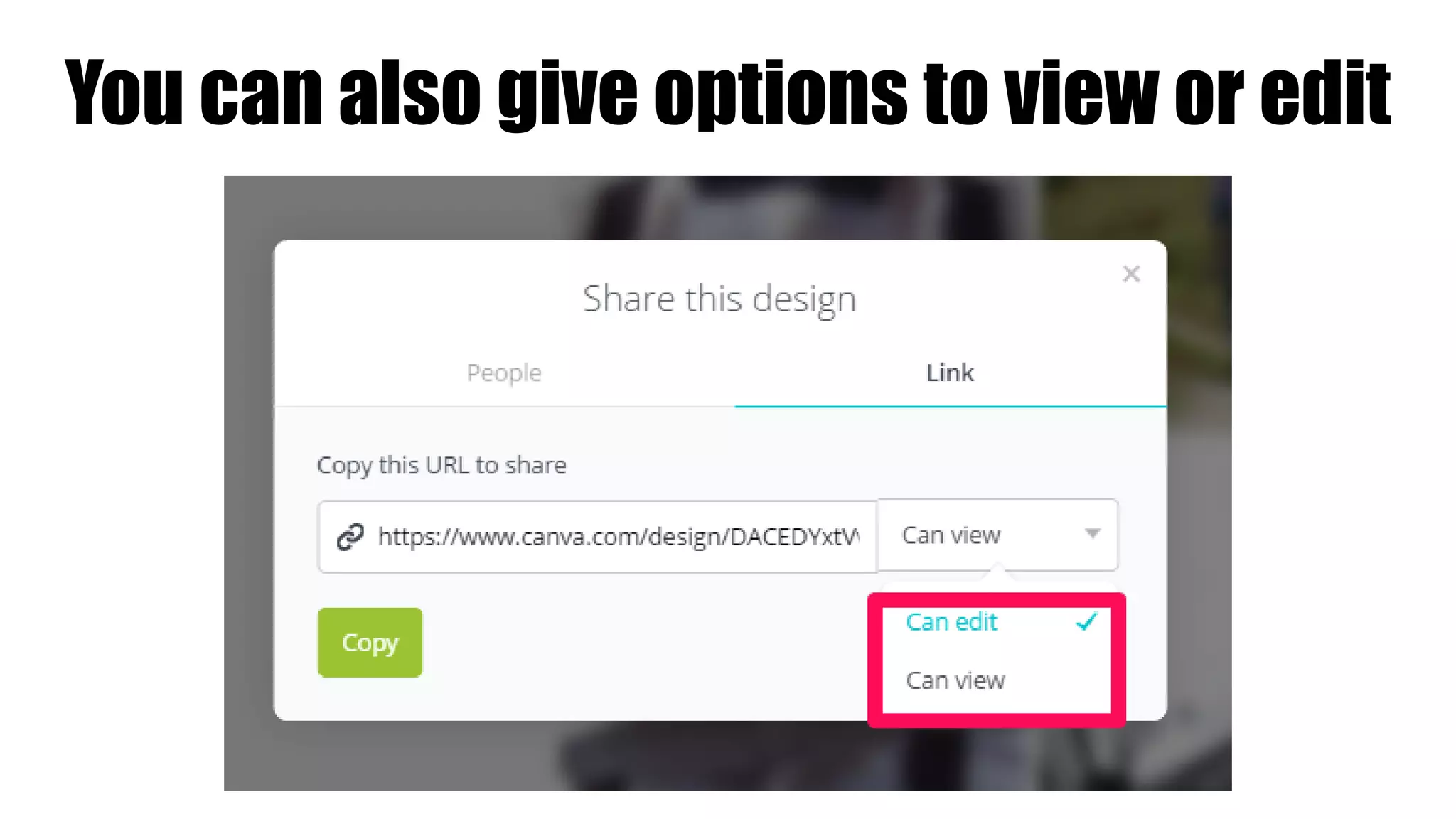 You can also give options to view or edit
 
