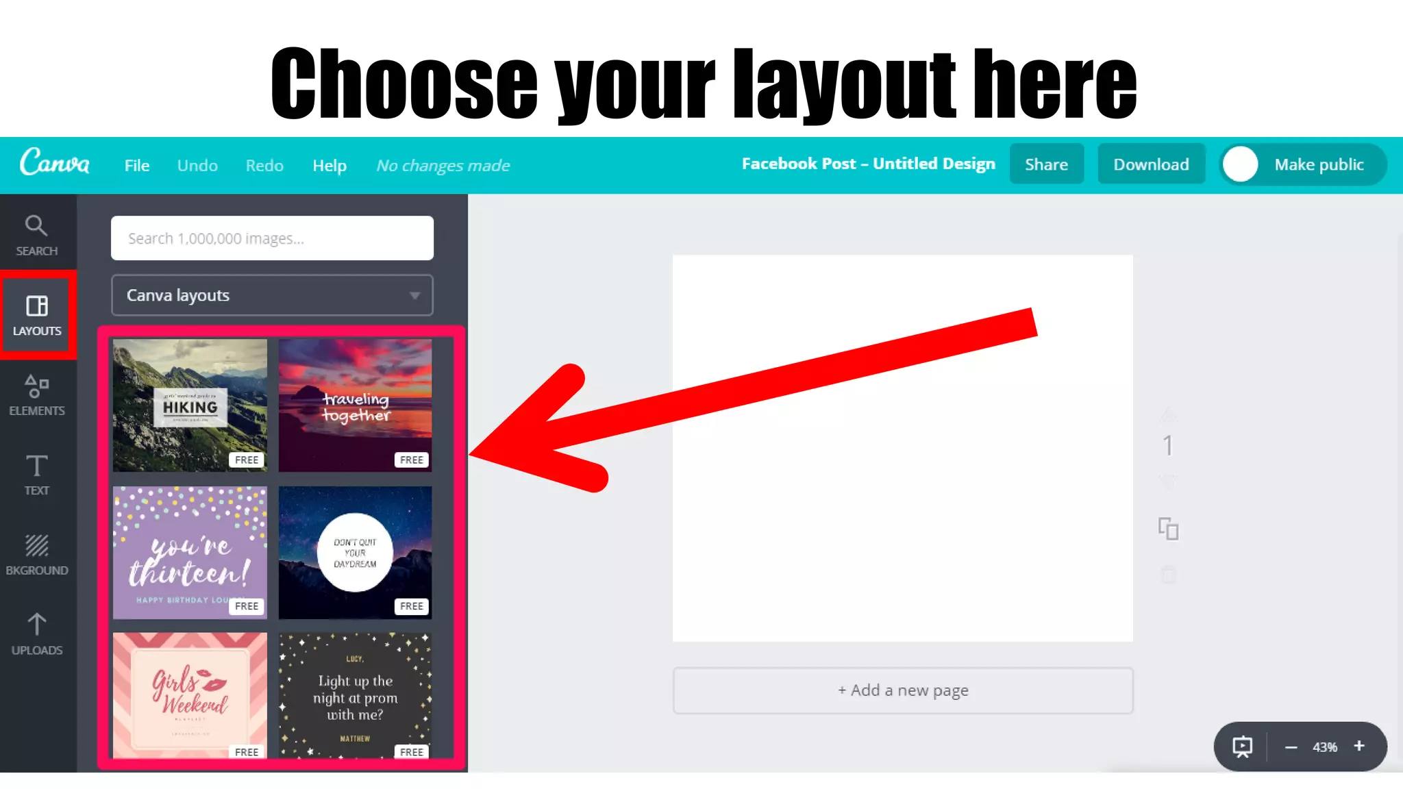 Choose your layout here
 