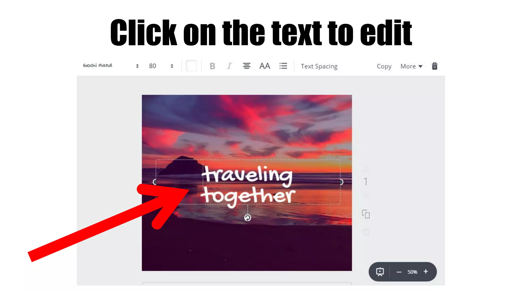 Click on the text to edit
 