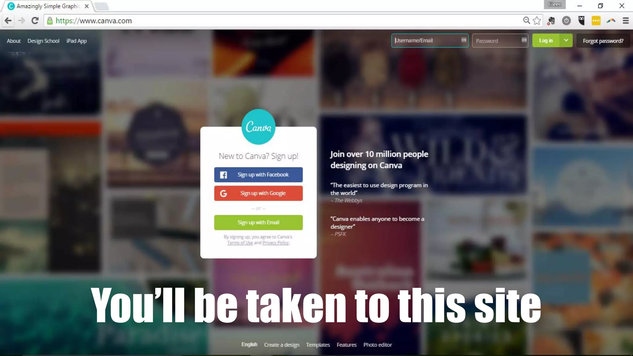 You’ll be taken to this site
 