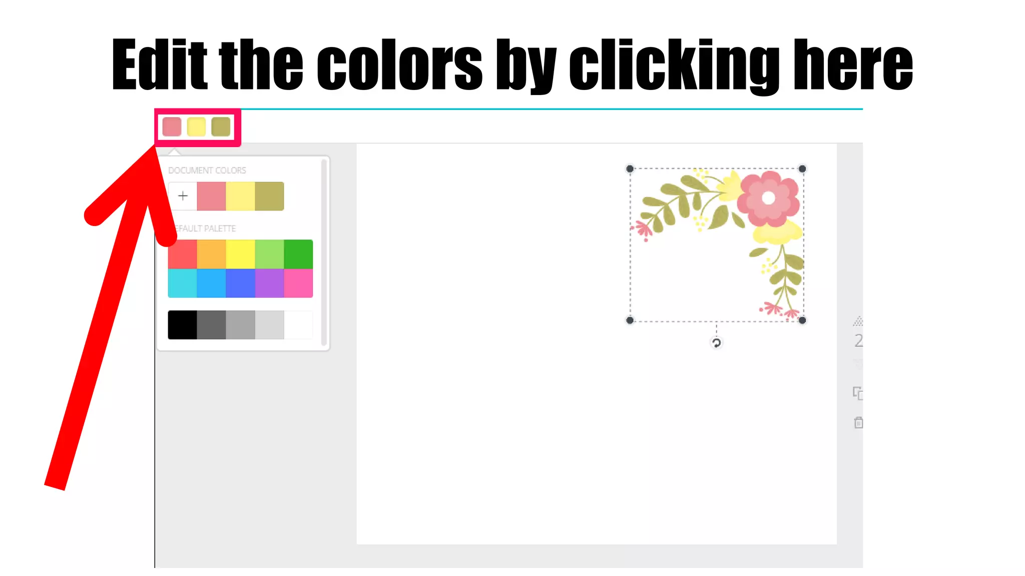 Edit the colors by clicking here
 