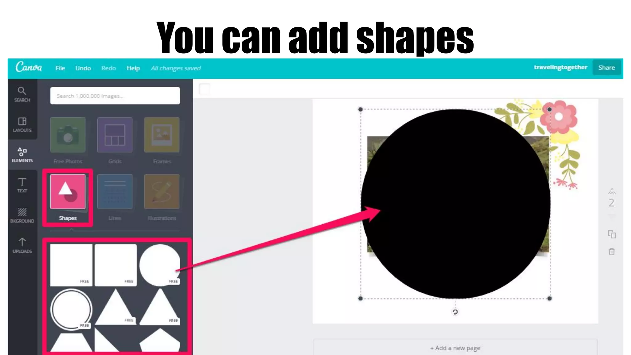 You can add shapes
 