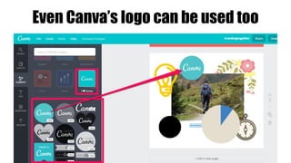 Even Canva’s logo can be used too
 