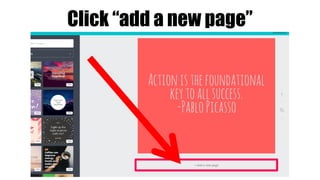 Click “add a new page”
 