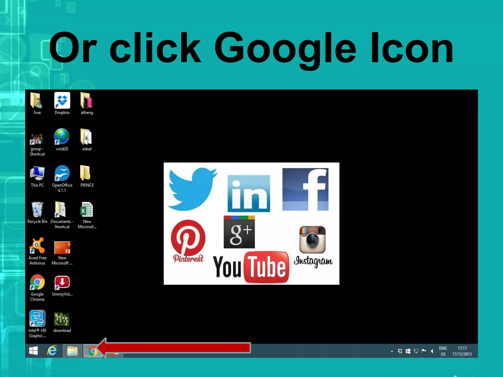 Or click Google Icon
 