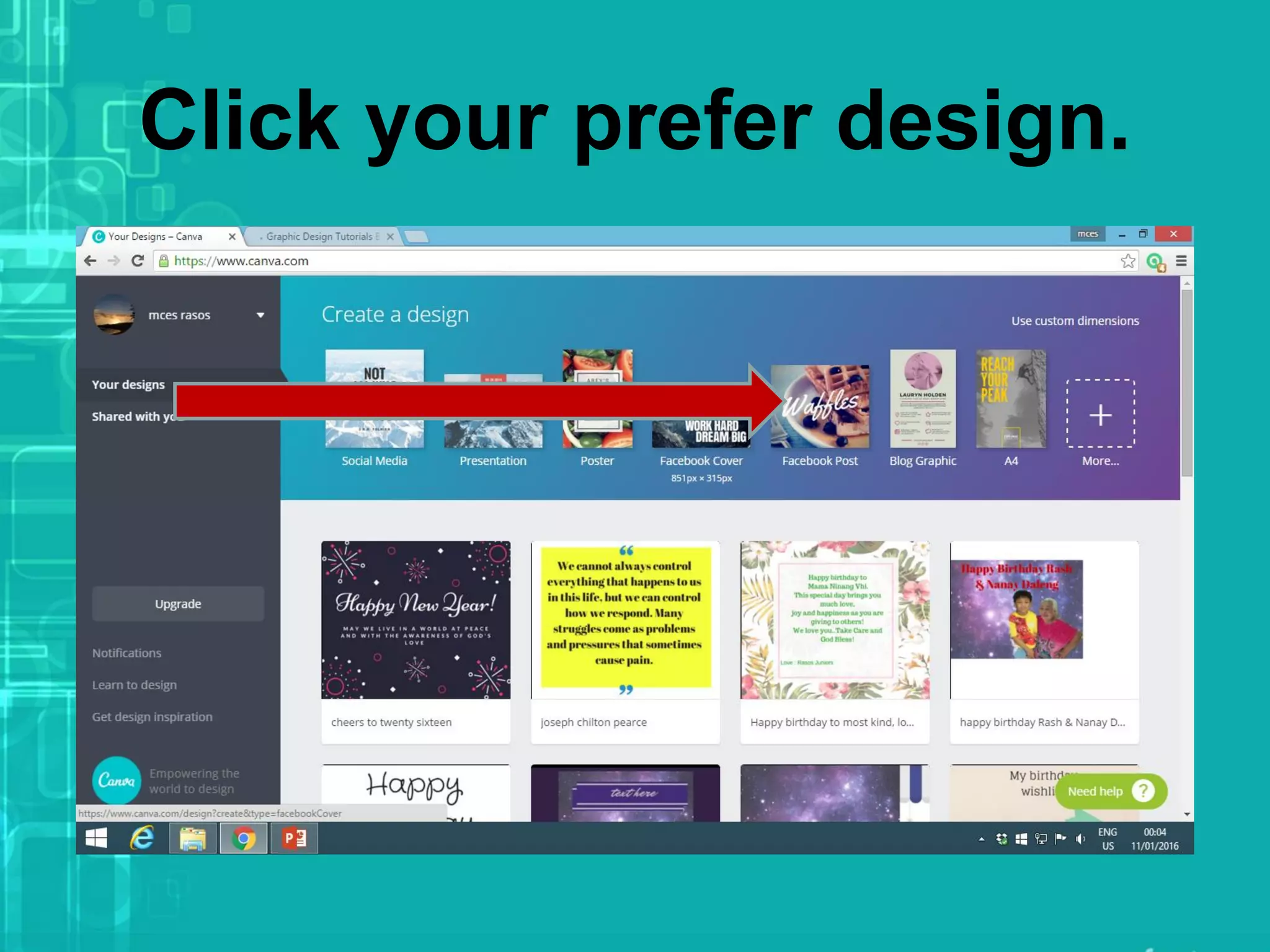 Click your prefer design.
 