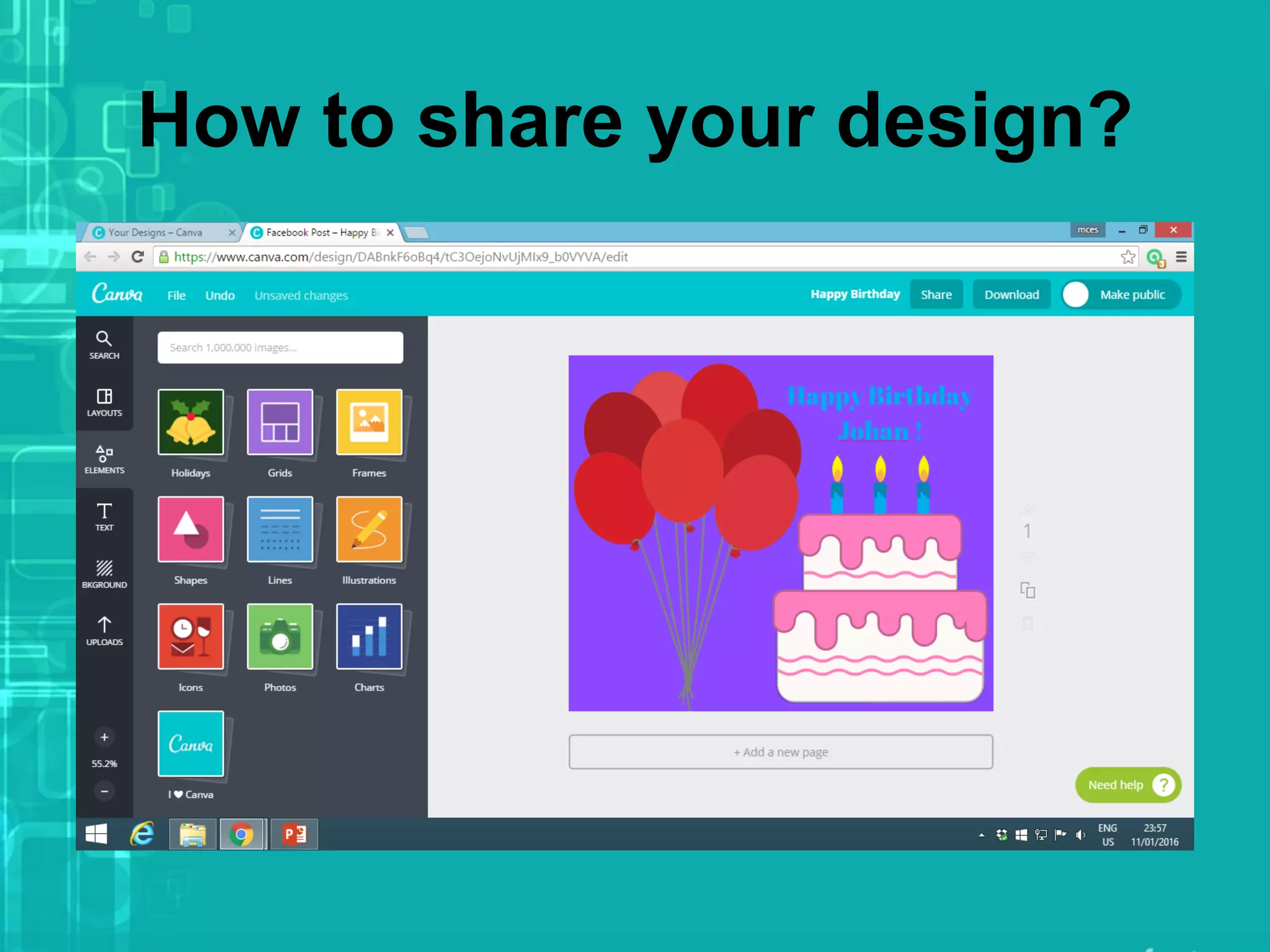 How to share your design?
 