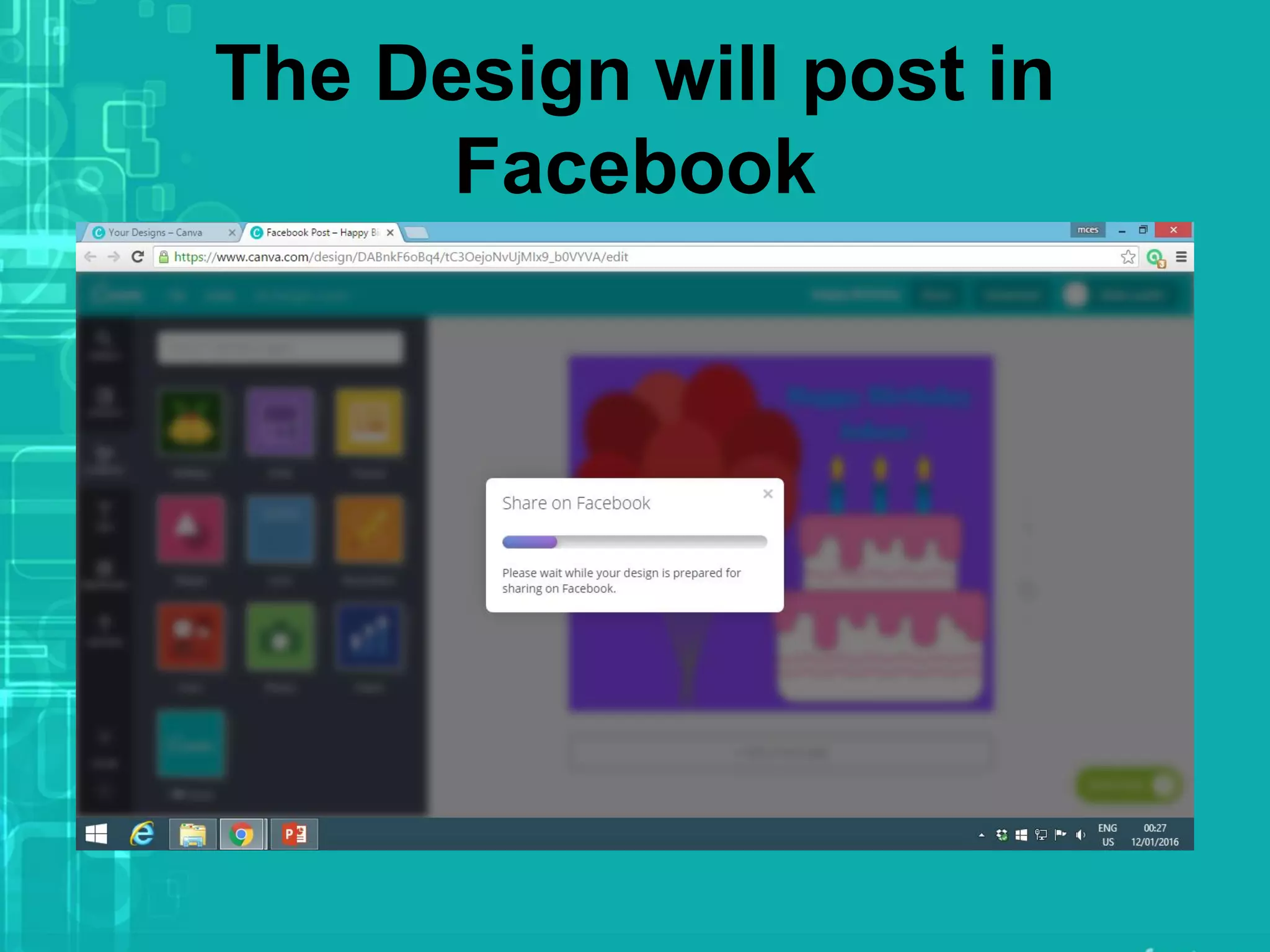 The Design will post in
Facebook
 