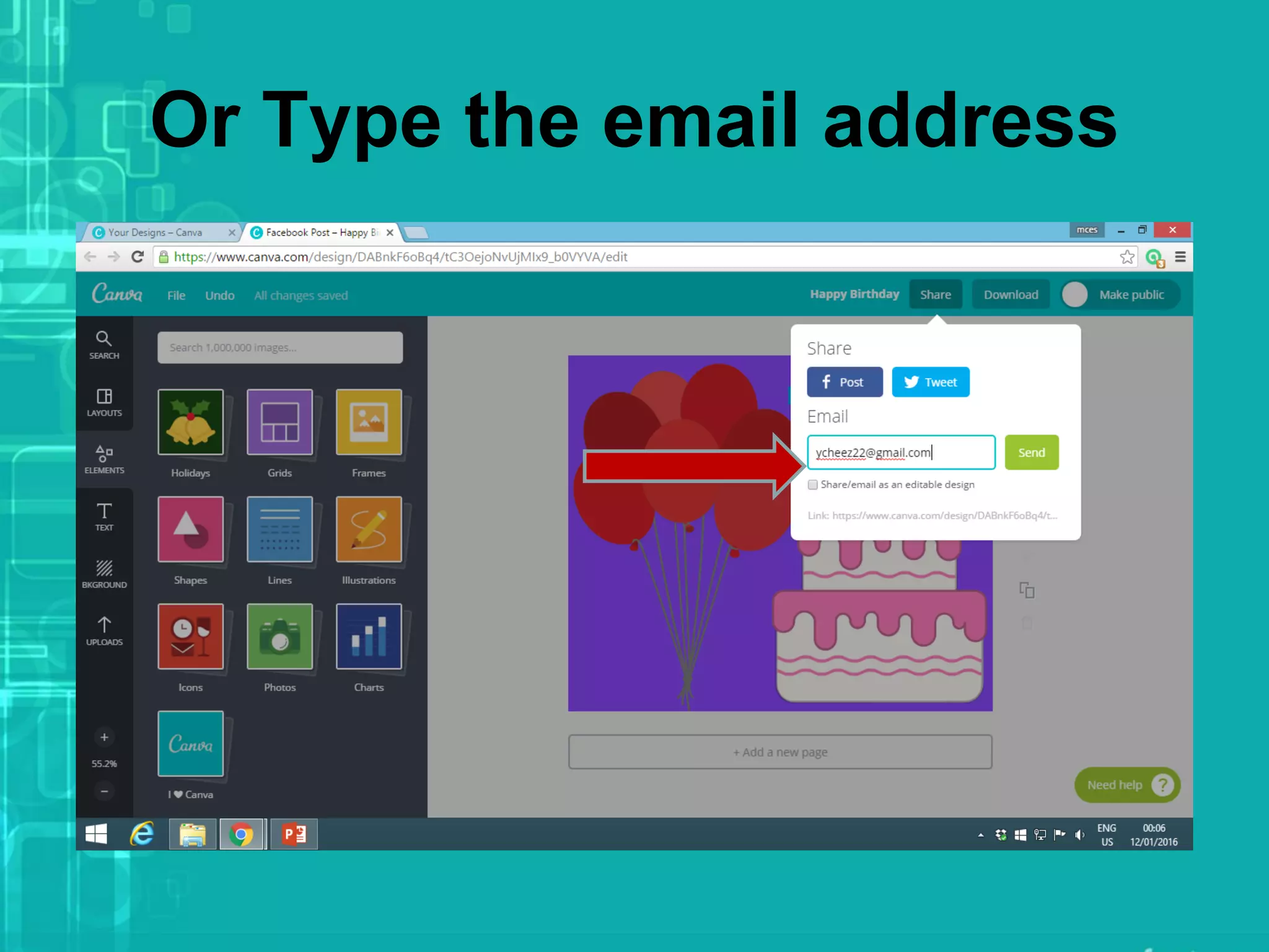 Or Type the email address
 