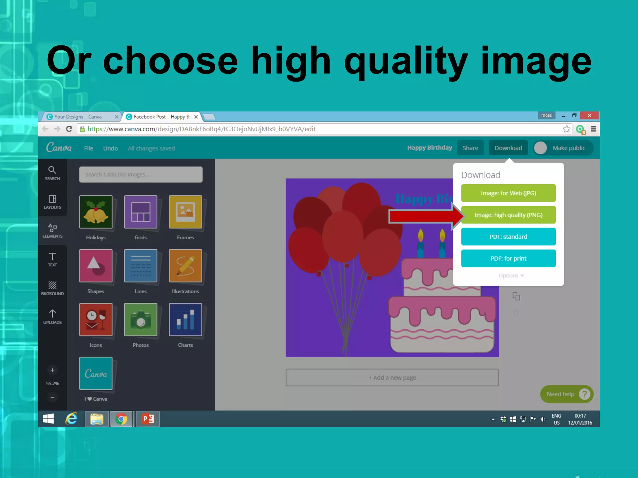 Or choose high quality image
 