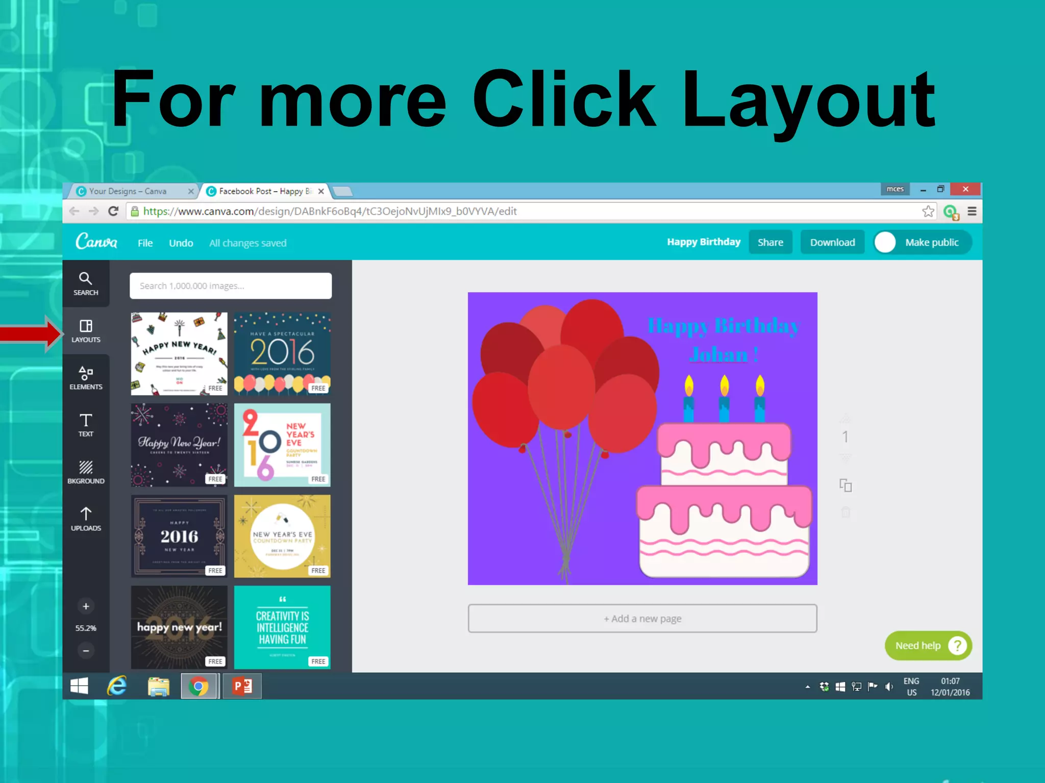 For more Click Layout
 