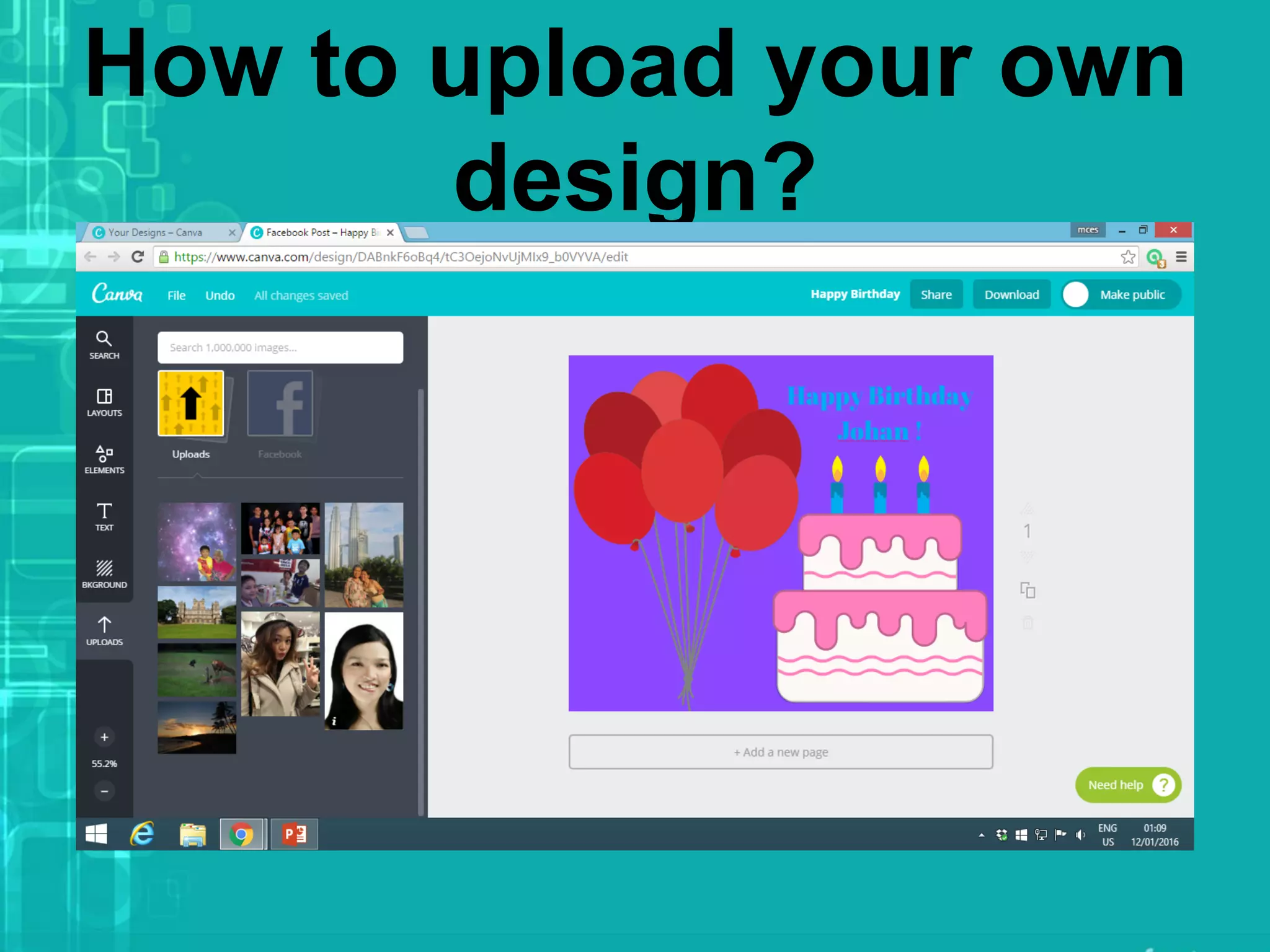 How to upload your own
design?
 