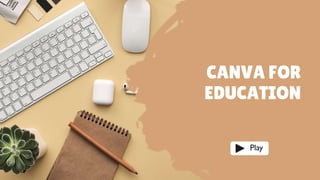 CANVA FOR
EDUCATION
 