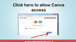 Click here to allow Canva
access
 