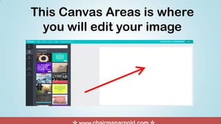 This Canvas Areas is where
you will edit your image
 