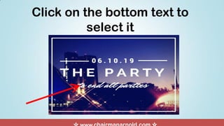 Click on the bottom text to
select it
 