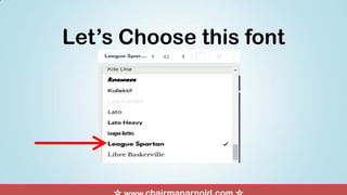 Let’s Choose this font
 