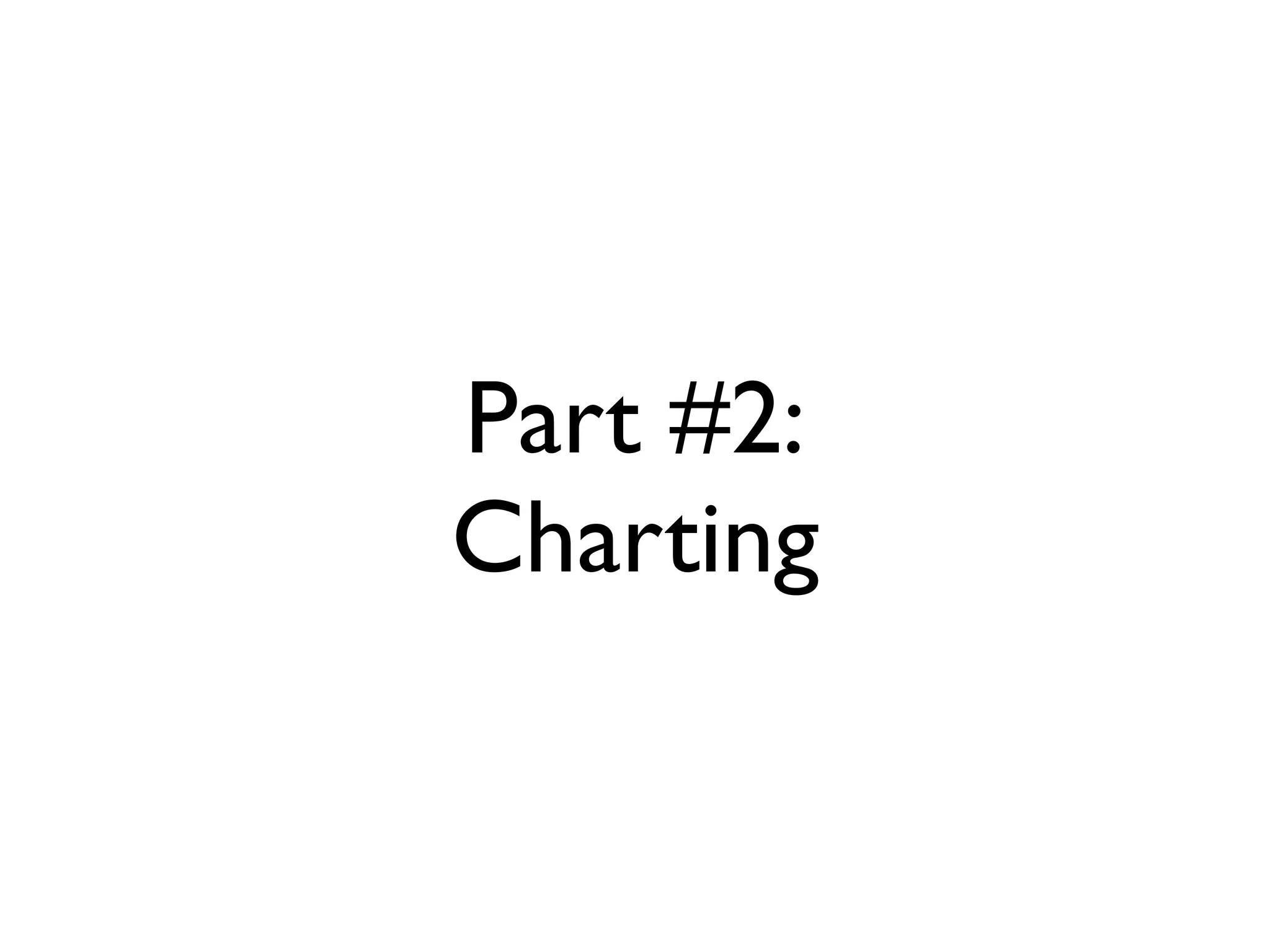 Part #2:
Charting
 