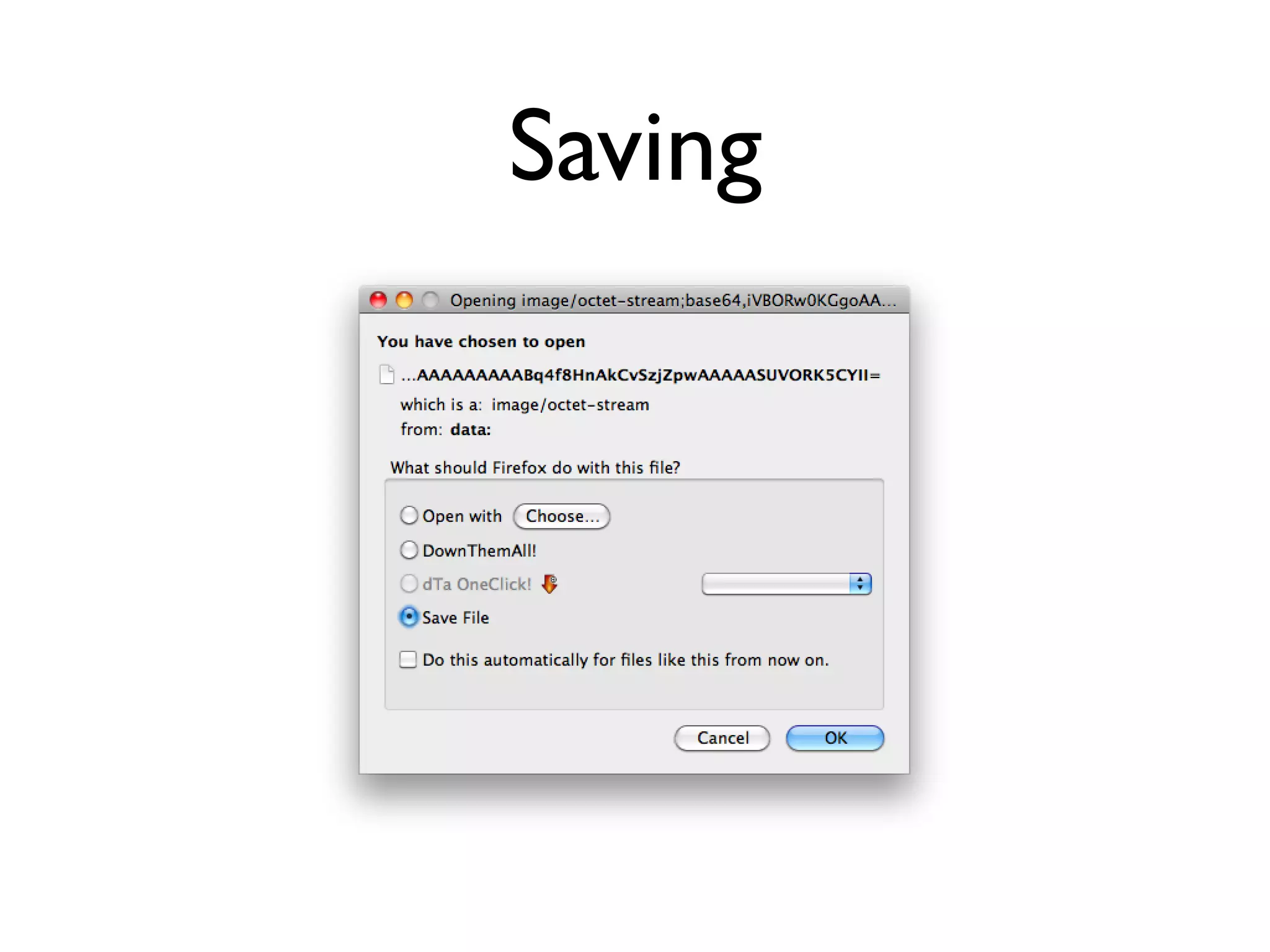 Saving
 