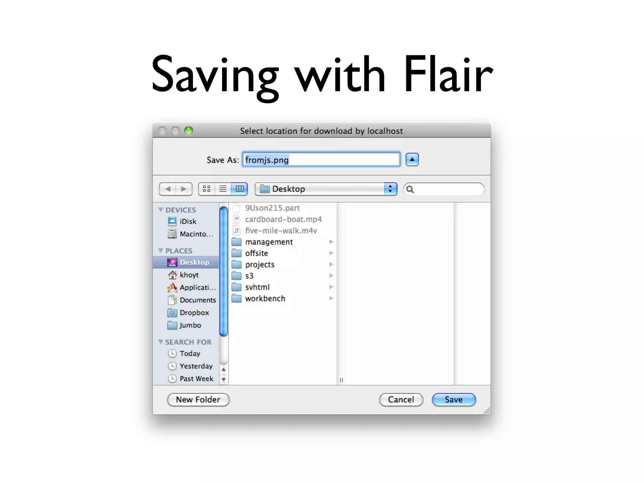 Saving with Flair
 