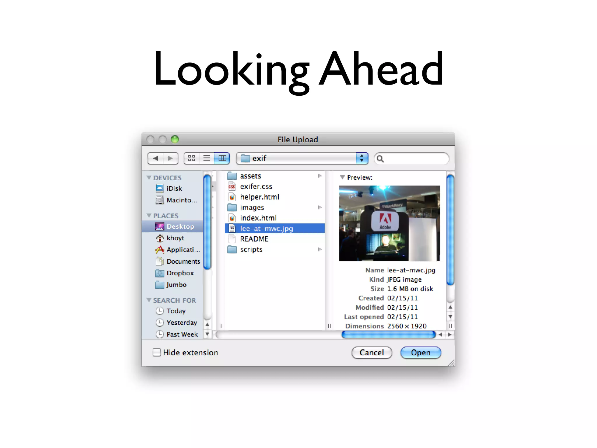 Looking Ahead
 