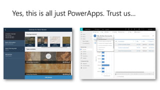 Yes, this is all just PowerApps. Trust us…
 