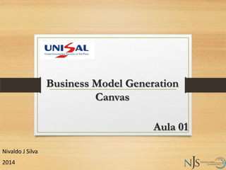 Business Model Generation
Canvas
Nivaldo J Silva
2014
Aula 01
 