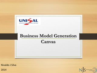 Business Model Generation
Canvas
Nivaldo J Silva
2014
 