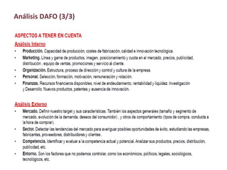 Análisis DAFO (3/3)
 