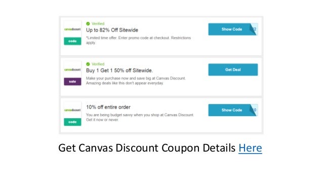 Canvas Discount coupons code 45$ off any purchases in Black Friday ...