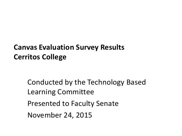 Canvas Evaluation Survey Results