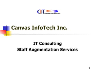 Canvas InfoTech Inc. IT Consulting Staff Augmentation Services 