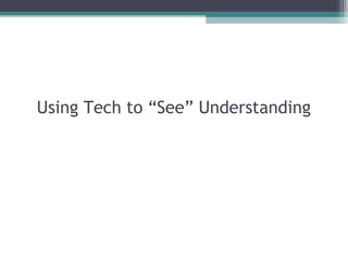 Using Tech to “See” Understanding
 
