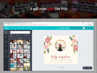 It will now look like this
 