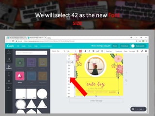 We will select 42 as the new Font
size
 