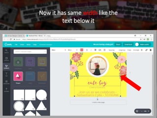 Now it has same width like the
text below it
 